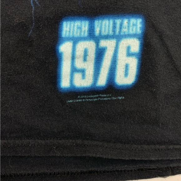 AC/DC 1976 High Voltage Liquid Blue Lightning Graphic Rare Small - Picture 5 of 6
